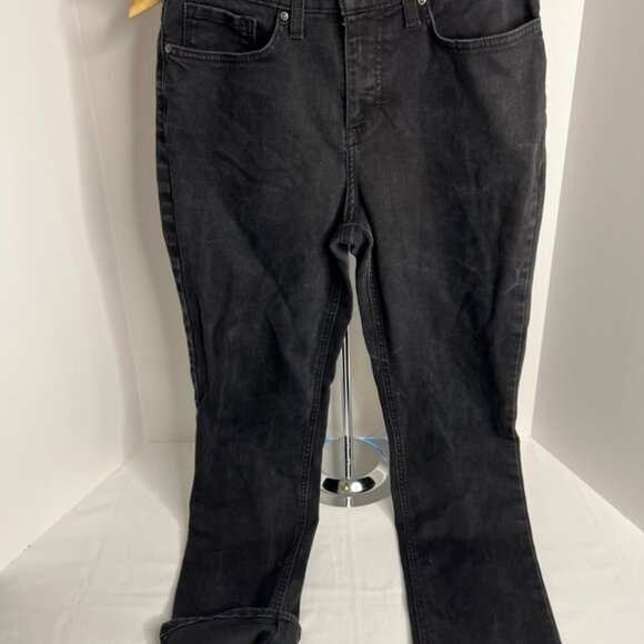 Vintage Lee Straight Leg Womens size 8 Medium Wash Blk Jeans - Picture 1 of 6